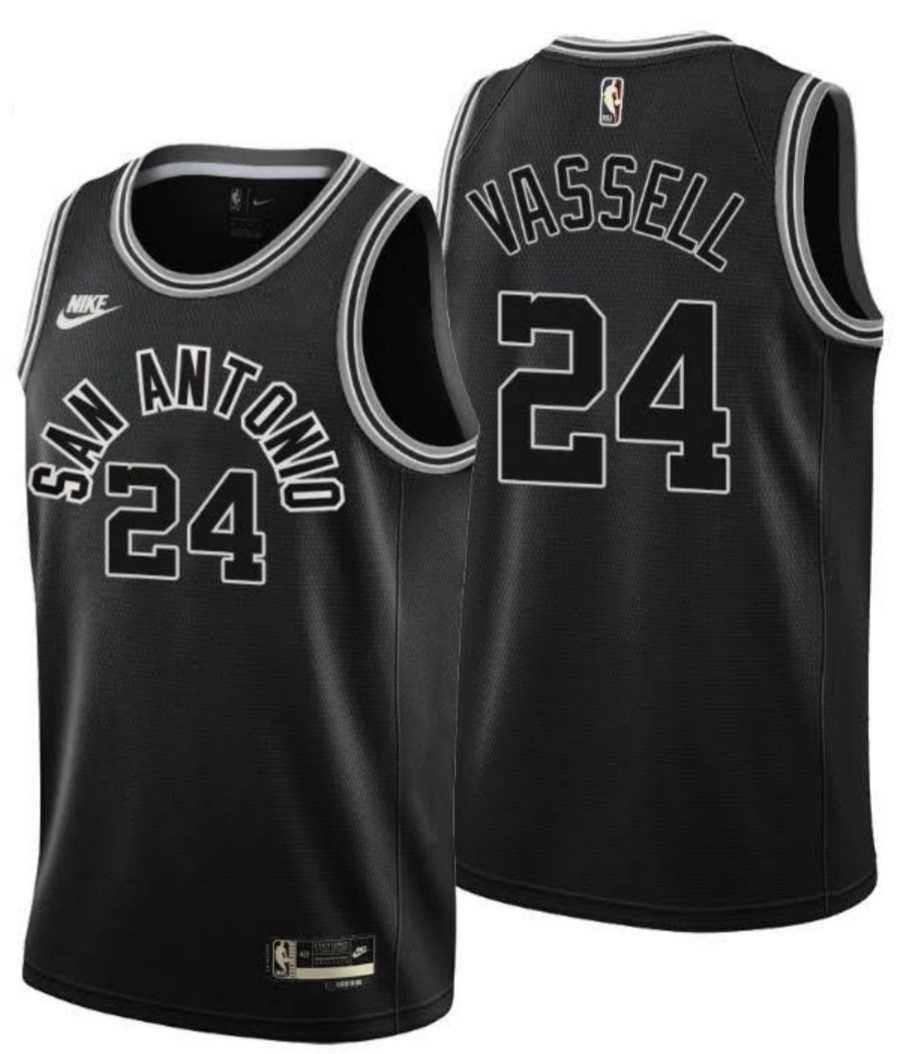 Men%27s San Antonio Spurs #24 Devin Vassell Black Stitched Nike Jersey Dzhi->philadelphia eagles->NFL Jersey